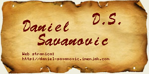 Daniel Savanović vizit kartica
